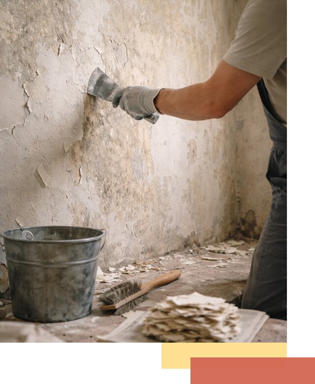 Удаление старой краски со стен в Мегионе качественно и быстро