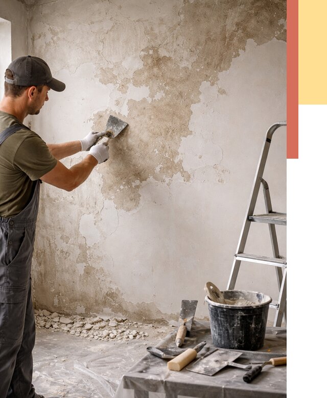 Снятие старой шпаклевки в Мегионе от 1929 руб. — быстро и недорого | ОТДЕЛОЧНИК-Мго