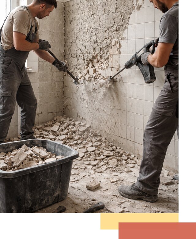 Демонтаж плитки со стен в Мегионе быстро и аккуратно