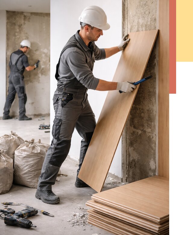 Демонтаж стеновых панелей в Мегионе от 3649 руб. за м² быстро и недорого | ОТДЕЛОЧНИК-Мго