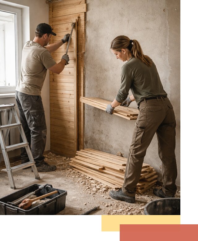 Демонтаж вагонки со стен в Мегионе — профессиональный демонтаж