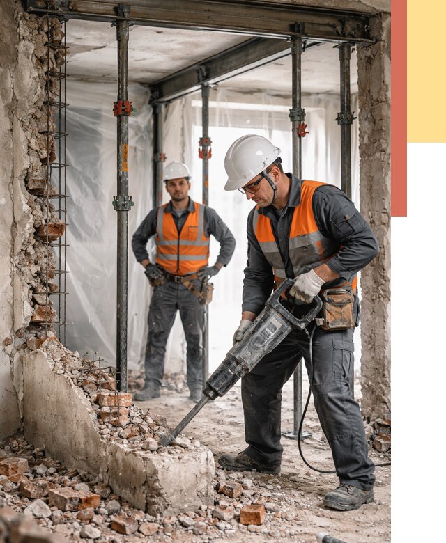 Снос несущих стен в Мегионе от 10686 руб. — демонтаж несущей стены под ключ | ОТДЕЛОЧНИК-Мго