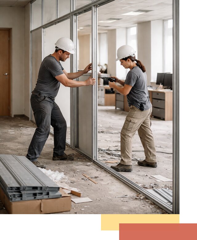 Демонтаж алюминиевых перегородок в Мегионе быстро и аккуратно