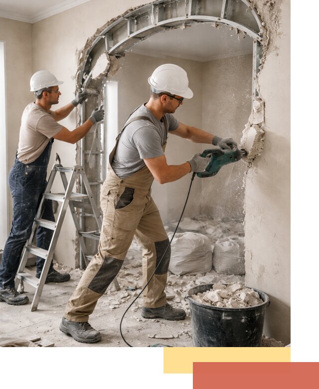 Демонтаж гипсокартонной арки в Мегионе быстро и аккуратно