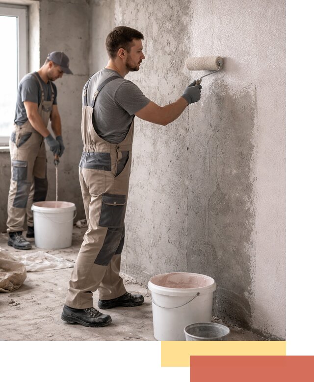 Нанесение бетоноконтакта на стены в Мегионе для последующей отделки