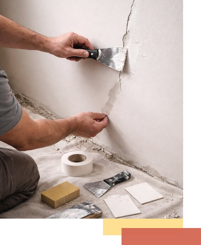 Заделка трещин и сколов в стенах и потолках в Мегионе