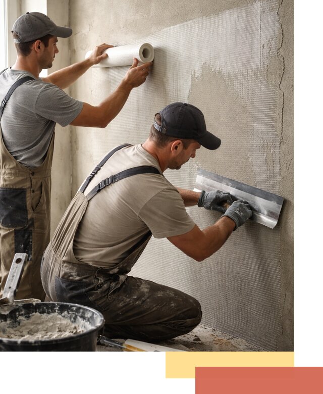 Армирование стен стеклосеткой в Мегионе для прочной отделки