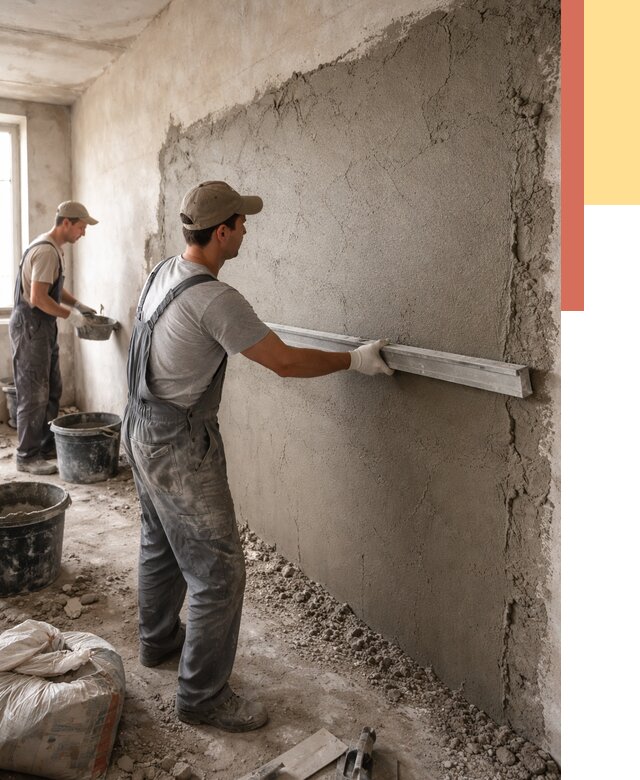 Цементная штукатурка стен в Мегионе от 4691 руб/м2 — быстро и недорого | ОТДЕЛОЧНИК-Мго