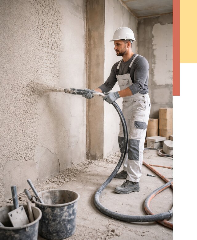 Машинная штукатурка стен в Мегионе под ключ от 6776 руб./м2 | ОТДЕЛОЧНИК-Мго