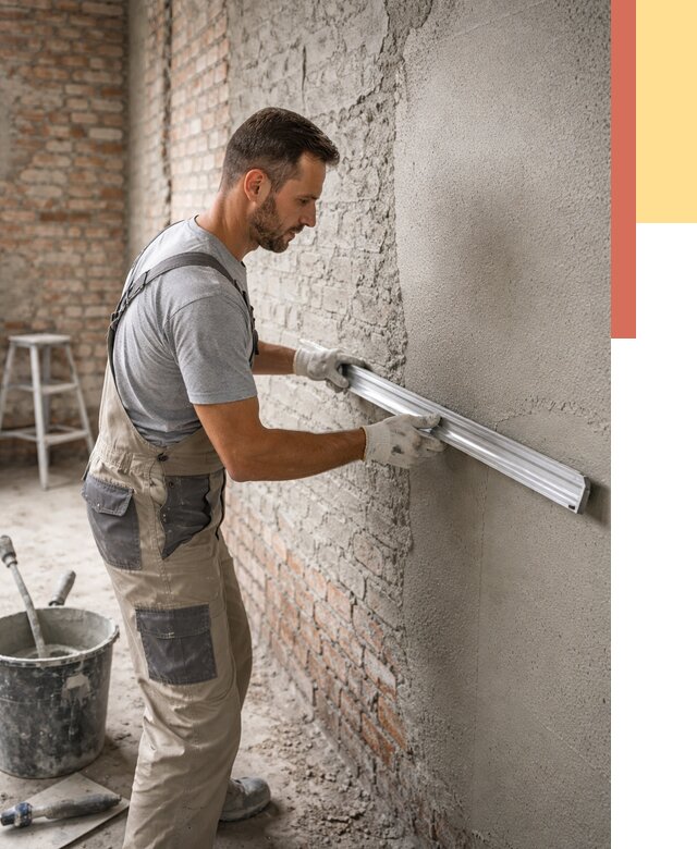 Штукатурка кирпичных стен в Мегионе от 4691 руб/м2 — быстро и недорого | ОТДЕЛОЧНИК-Мго