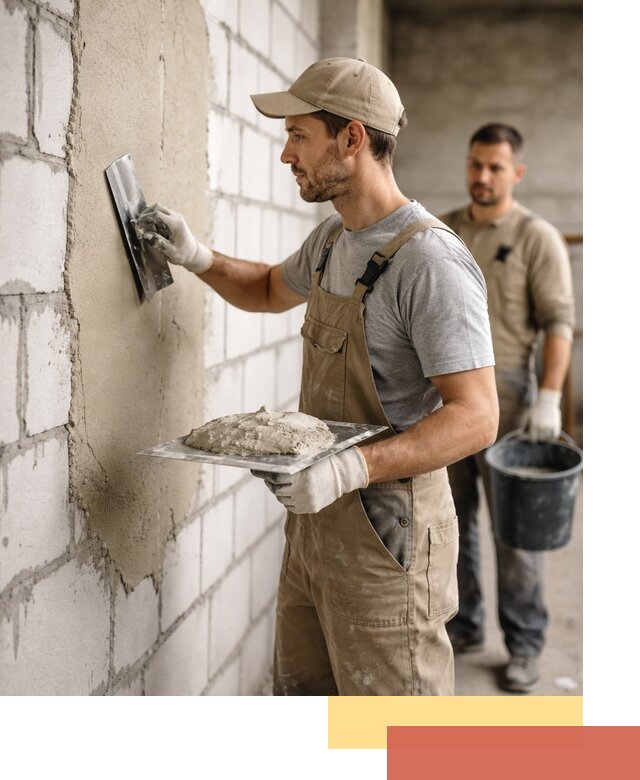 Штукатурка стен из газобетона в Мегионе под ключ