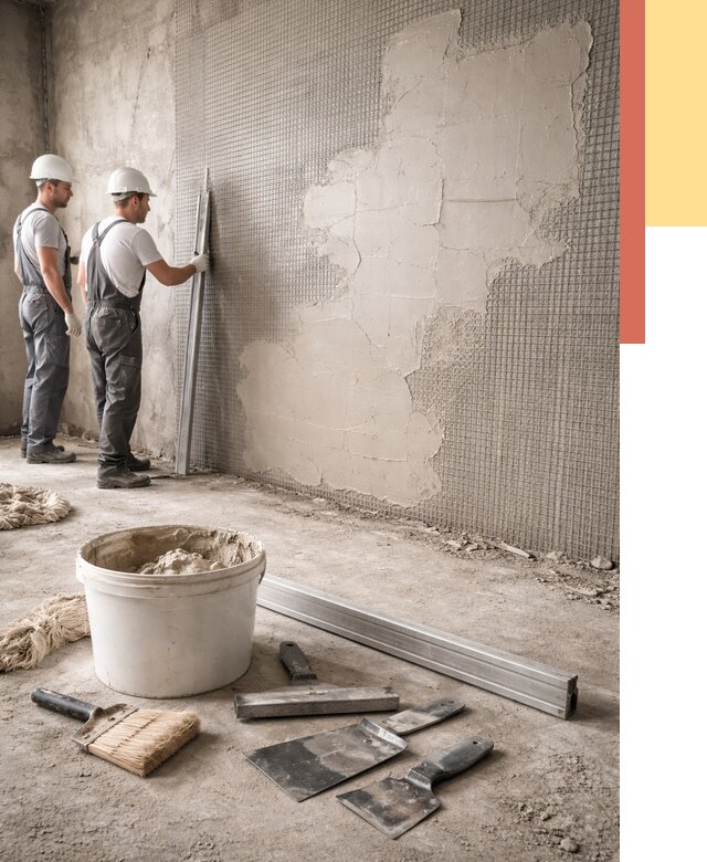 Штукатурка стен по сетке в Мегионе от 5734 руб./м2 — быстро и недорого | ОТДЕЛОЧНИК-Мго