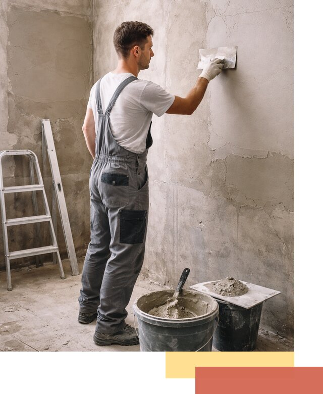 Штукатурка стен в ванной под ключ в Мегионе