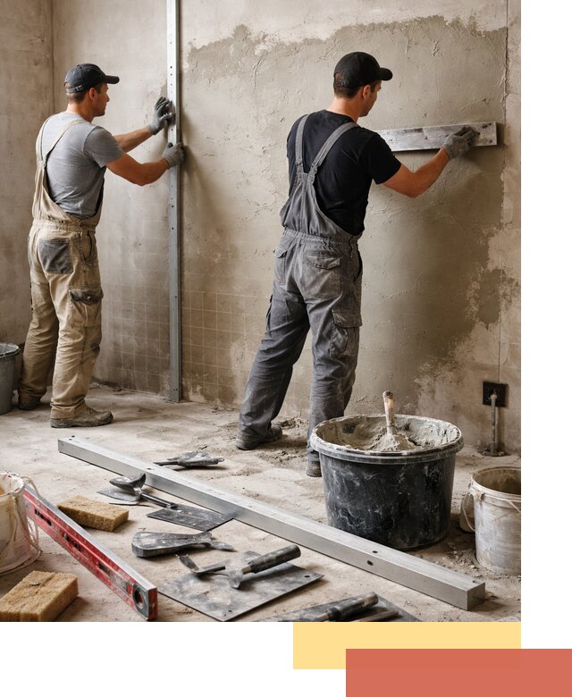 Профессиональная штукатурка стен под плитку в Мегионе