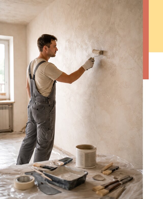 Нанесение лессирующей краски по декоративке в Мегионе от 1824 руб. | ОТДЕЛОЧНИК-Мго