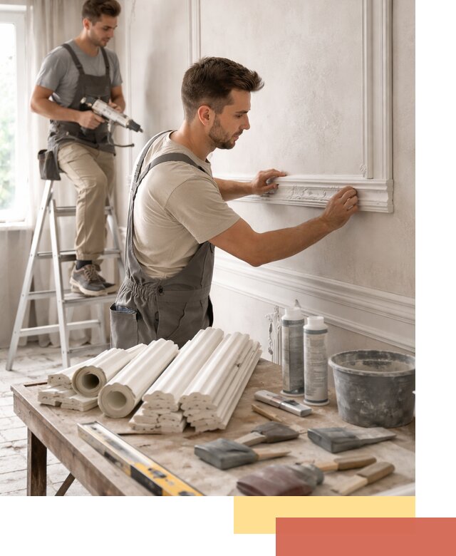 Монтаж лепнины на стены в Мегионе профессионально и качественно