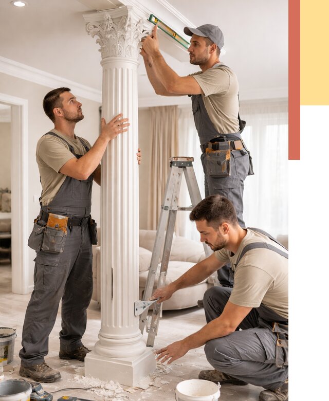 Установка декоративных колонн в Мегионе от 12510 руб. под ключ | ОТДЕЛОЧНИК-Мго