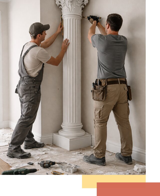 Установка декоративных колонн в Мегионе под ключ