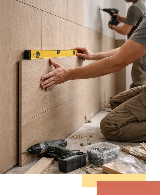 Профессиональный монтаж МДФ панелей на стены в Мегионе