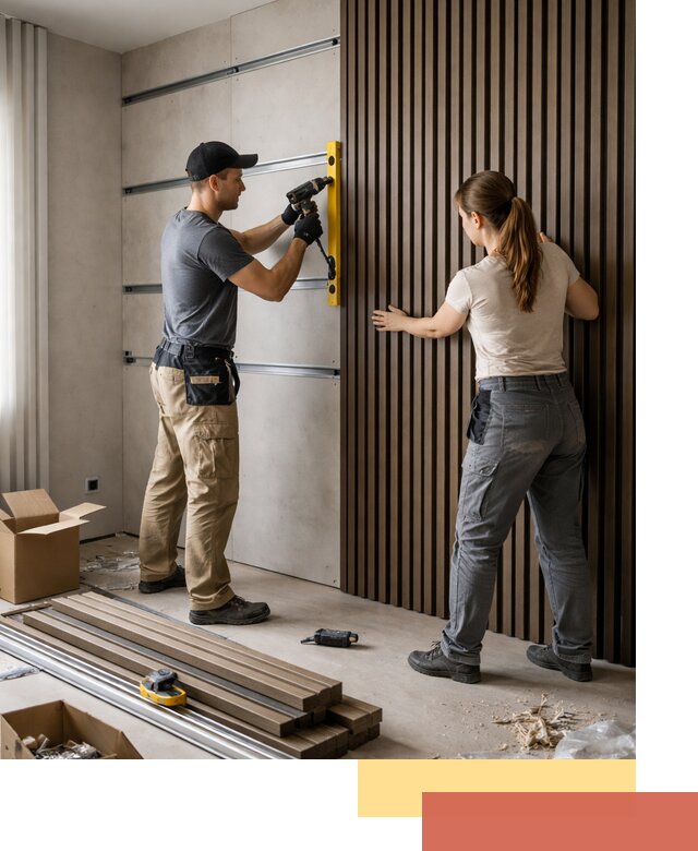 Монтаж реечных панелей на стены в Мегионе