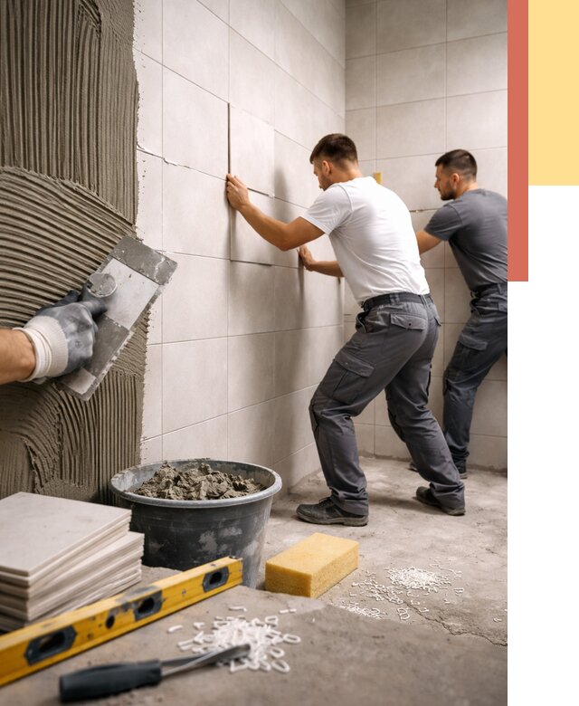 Укладка плитки на стены в Мегионе от 886 руб. — качественно и недорого | ОТДЕЛОЧНИК-Мго