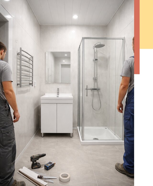 Отделка ванной комнаты панелями ПВХ в Мегионе от 4691 руб. за м2 | ОТДЕЛОЧНИК-Мго