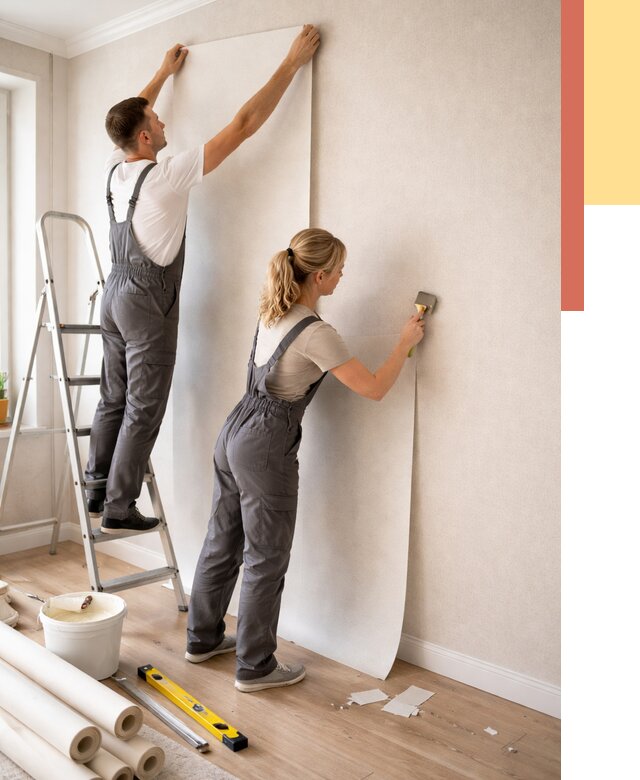 Поклейка флизелиновых обоев в Мегионе от 6255 руб. | Быстро и недорого — ОТДЕЛОЧНИК-Мго