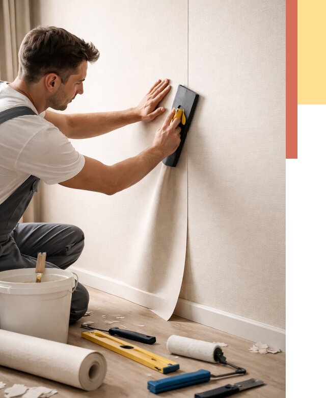 Поклейка виниловых обоев в Мегионе от 4691 руб. | Быстро и недорого — ОТДЕЛОЧНИК-Мго