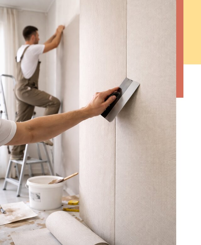 Поклейка текстильных обоев в Мегионе от 4691 руб. под ключ | ОТДЕЛОЧНИК-Мго