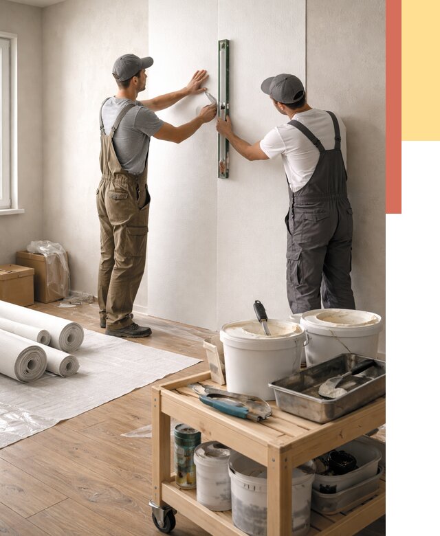 Поклейка стеклообоев в Мегионе от 6776 руб. за м2 — быстро и недорого | ОТДЕЛОЧНИК-Мго