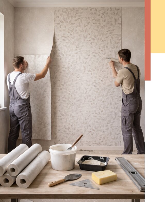 Поклейка обоев с подбором рисунка в Мегионе от 3649 руб. | ОТДЕЛОЧНИК-Мго - быстро и недорого