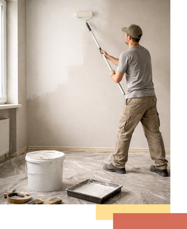 Покраска стен латексной краской в Мегионе качественно и быстро