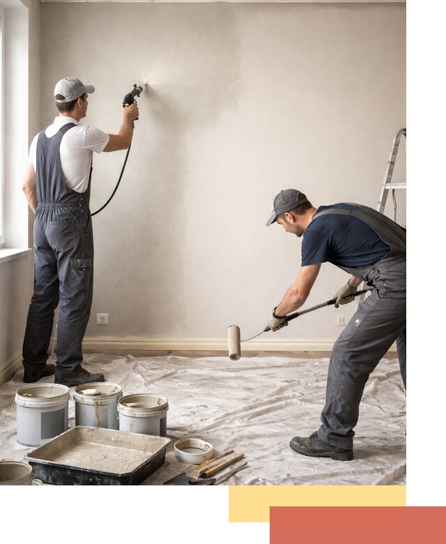 Покраска стен моющейся краской и защита поверхностей в Мегионе