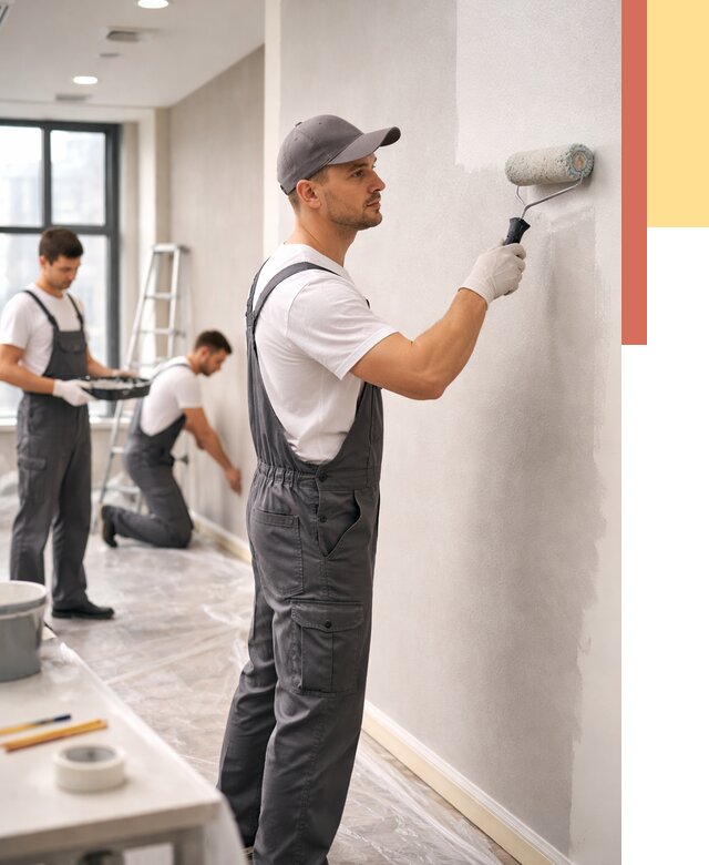 Покраска стен в офисе в Мегионе от 8861 руб. — быстро и недорого | ОТДЕЛОЧНИК-Мго