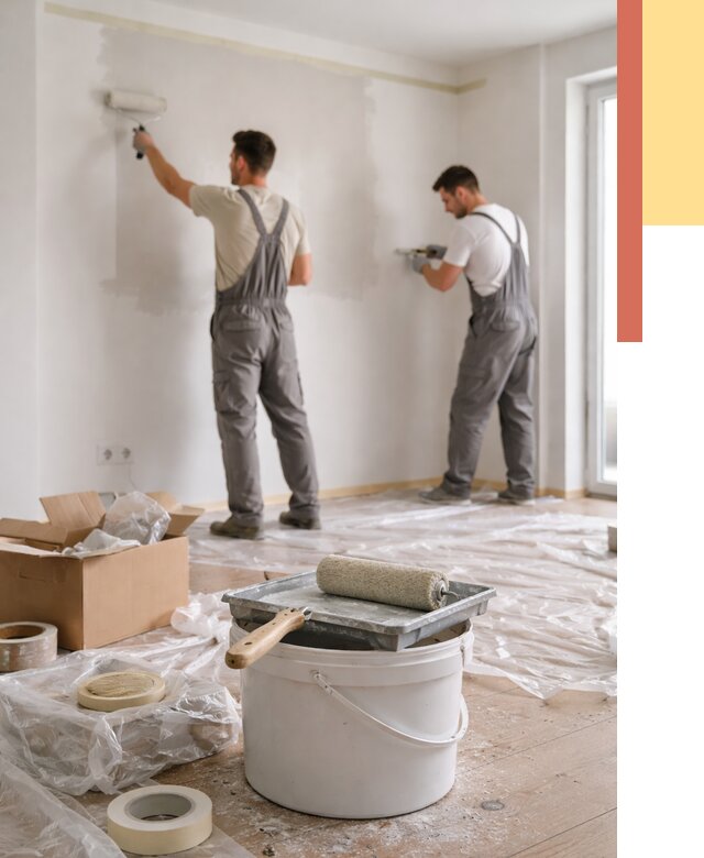 Покраска стен в квартире в Мегионе от 2606 руб/м2 — быстро и недорого | ОТДЕЛОЧНИК-Мго