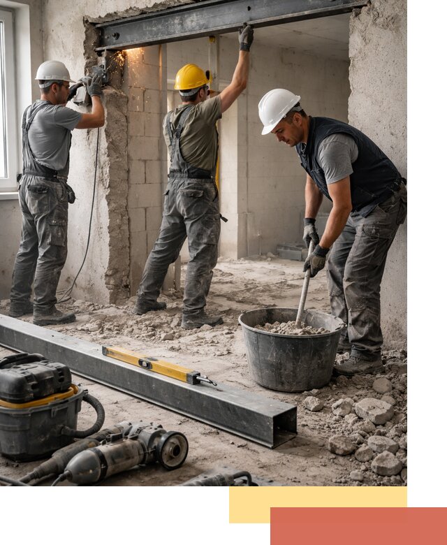 Создание проемов в стенах и несущих конструкциях в Мегионе