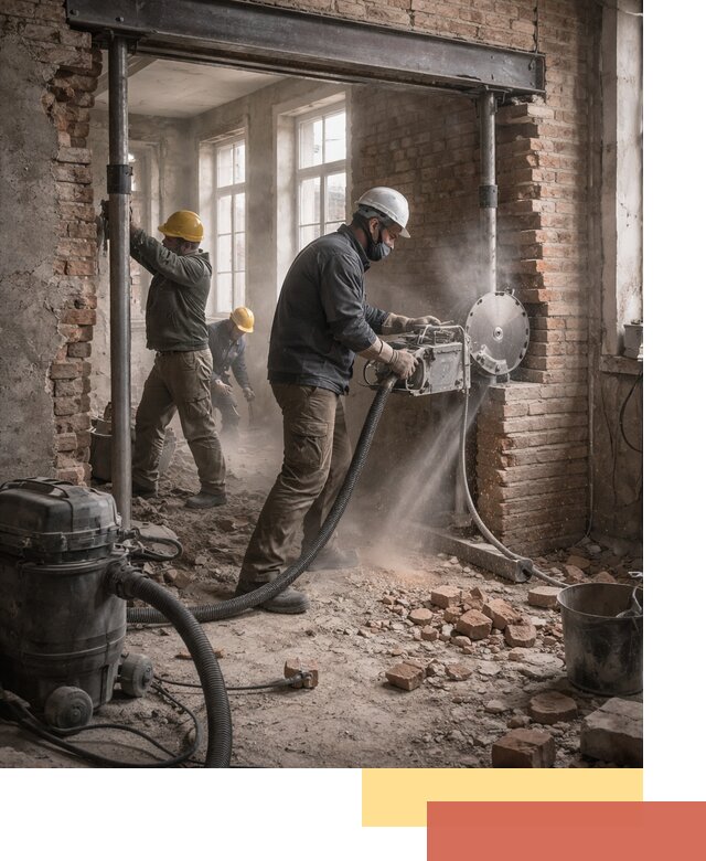 Прорезка проема в стене под дверной или оконный проем в Мегионе