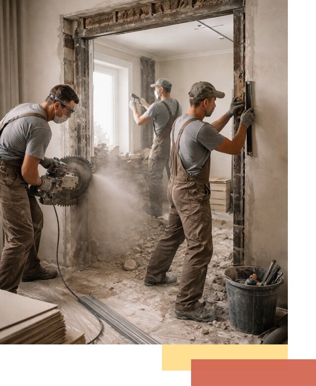 Расширение дверного проема под установку новой двери в Мегионе