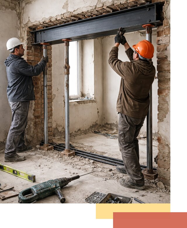 Усиление проема в стене в Мегионе для расширения и безопасности