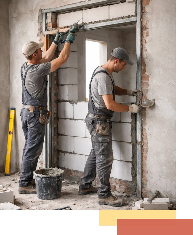 Закладка дверного проема под ключ в Мегионе: демонтаж, монтаж, отделка