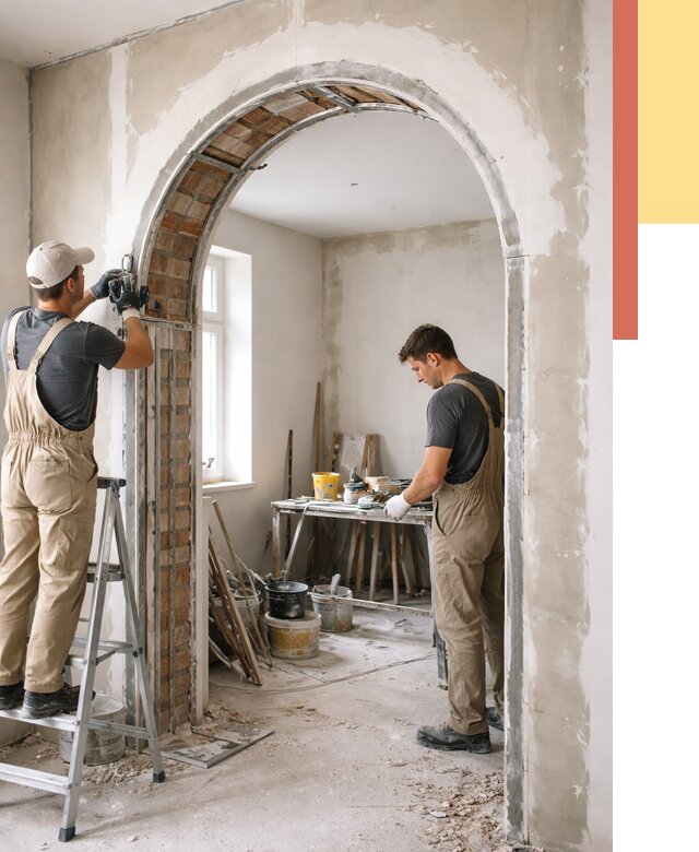 Устройство арочного проема в Мегионе от 9904 руб. под ключ — быстро и недорого | ОТДЕЛОЧНИК-Мго