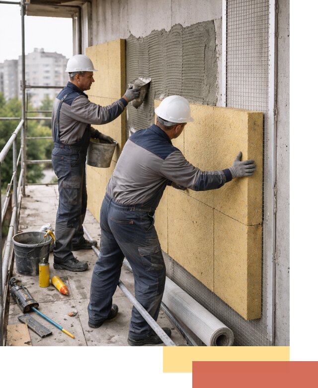 Утепление стен зданий и домов в Мегионе качественно и надежно