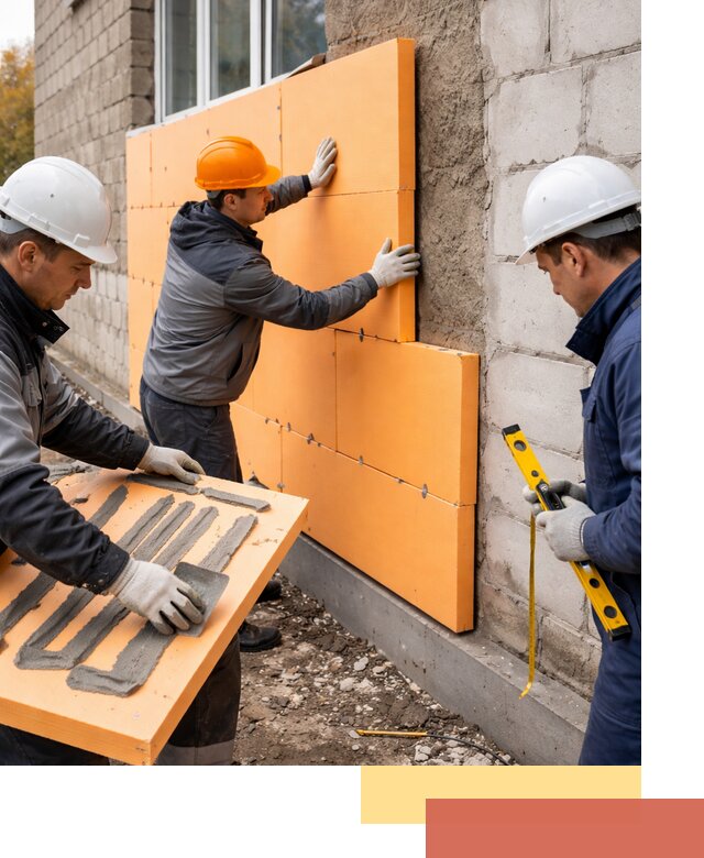 Утепление фасада пеноплексом под ключ в Мегионе