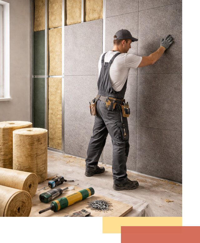 Профессиональная шумоизоляция стен в Мегионе для квартиры и офиса