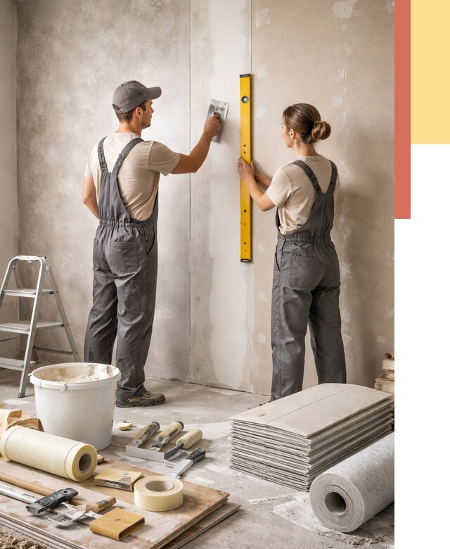 Отделка стен в Мегионе от 1564 руб/м² — недорого, быстро, под ключ | ОТДЕЛОЧНИК-Мго