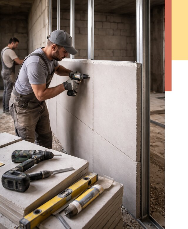 Кладка влагостойких перегородок ПГП в Мегионе от 1251 руб. под ключ | ОТДЕЛОЧНИК-Мго