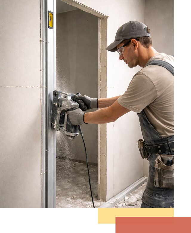 Устройство дверного проема в перегородке в Мегионе