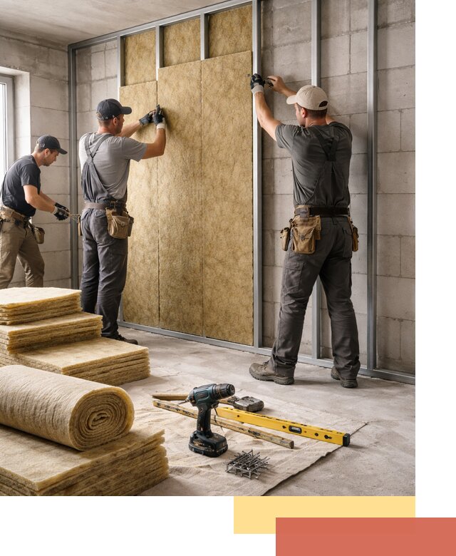 Шумоизоляция перегородок из блоков в Мегионе — монтаж и защита шумоизоляцией