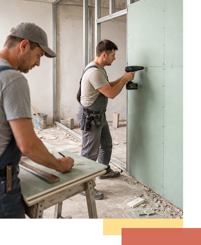 Перегородки из влагостойкого гипсокартона под ключ в Мегионе