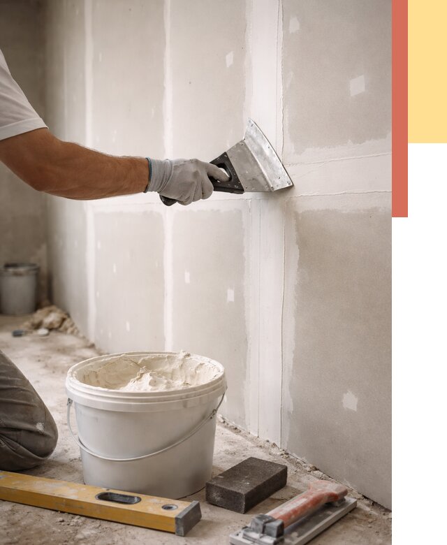 Шпаклевка перегородок из гипсокартона в Мегионе от 2606 руб. — услуги ОТДЕЛОЧНИК-Мго